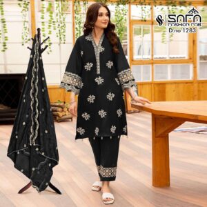 Naira Cut Three Piece For Women Exclusive Collection Unstitched Screen Print Exclusive, Stylist, Fashionable Three Pics For Woman. - 3 Pice Dress